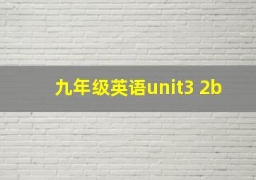 九年级英语unit3 2b